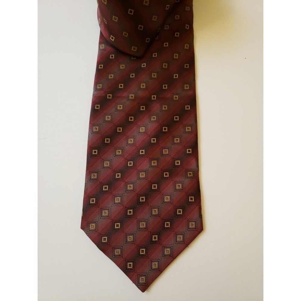 Roberto Villini Men's Designer Neck Tie 100% Silk Hand Made Red Striped Business